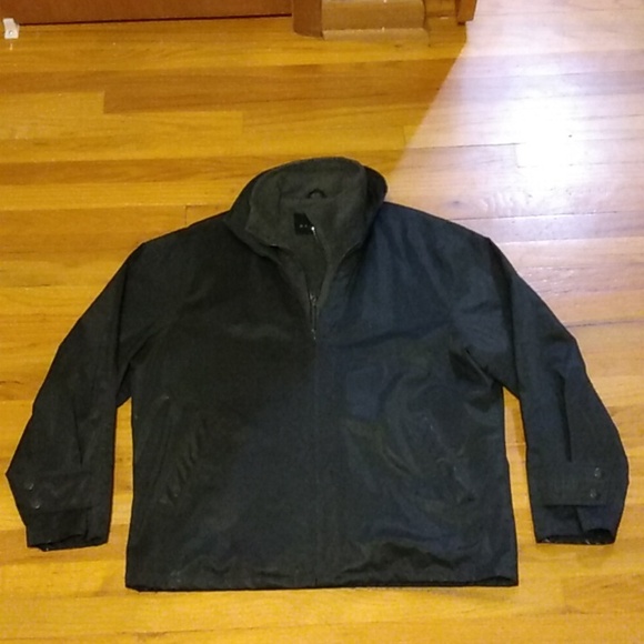 Kenneth Cole Reaction Black Midweight Waterproof Jacket Size Large - Picture 1 of 8